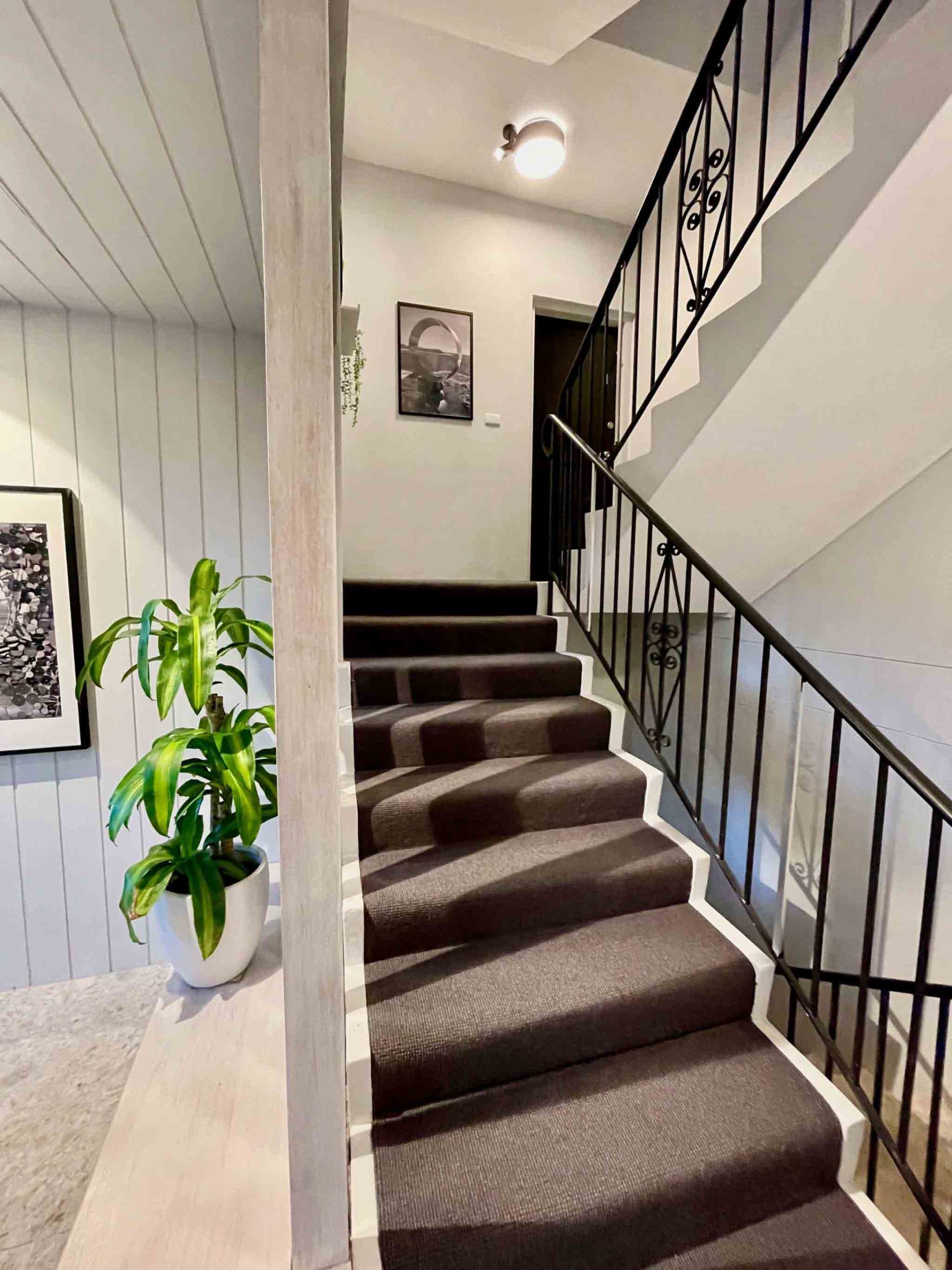 Upgraded staircase area in Bondi strata renovation project