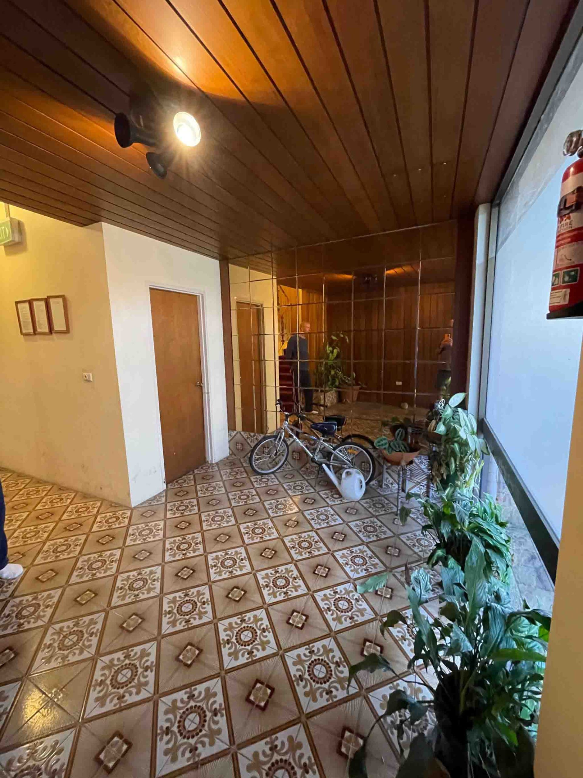 Before photo of outdated Bondi strata building lobby