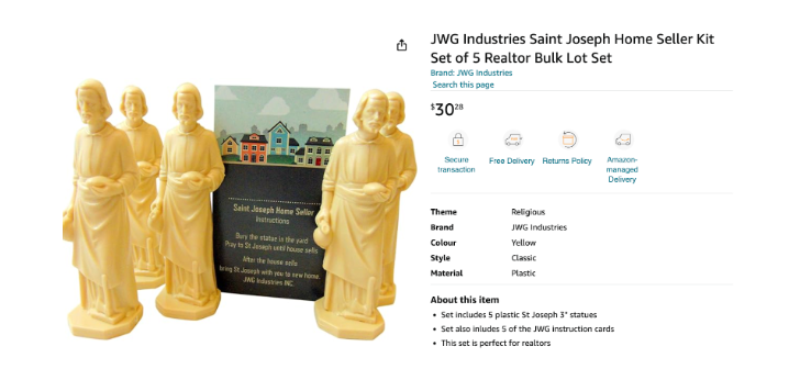 St Joseph home seller statue tradition to sell property faster