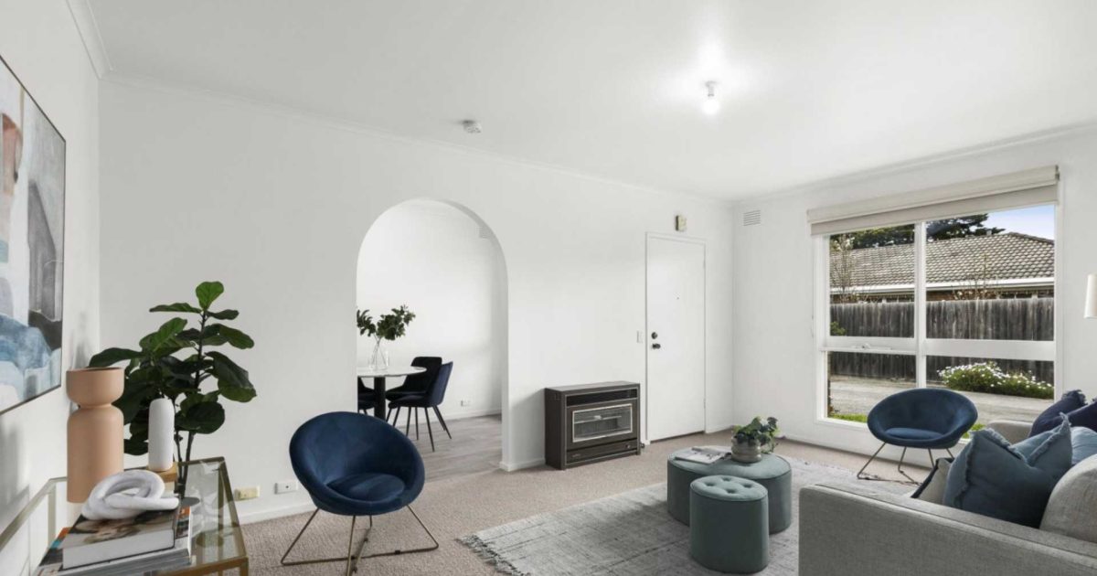 Modern renovated living room design after home renovation project